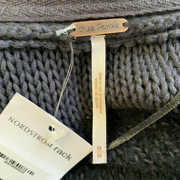 Free People Black Gray Deep Space Combo Cardigan - Picture 9 of 11